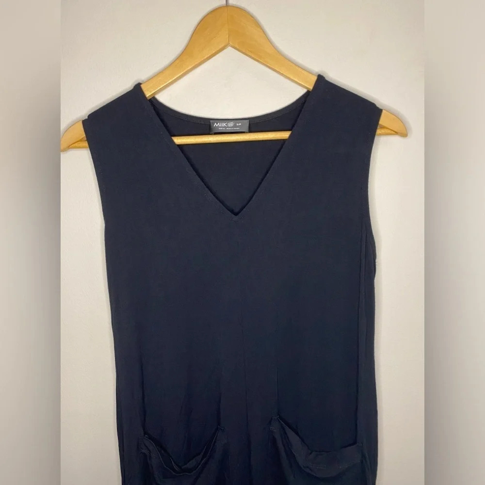 MiiK Made in Canada Black Sleeveless Slit Dress - Picture 4 of 7
